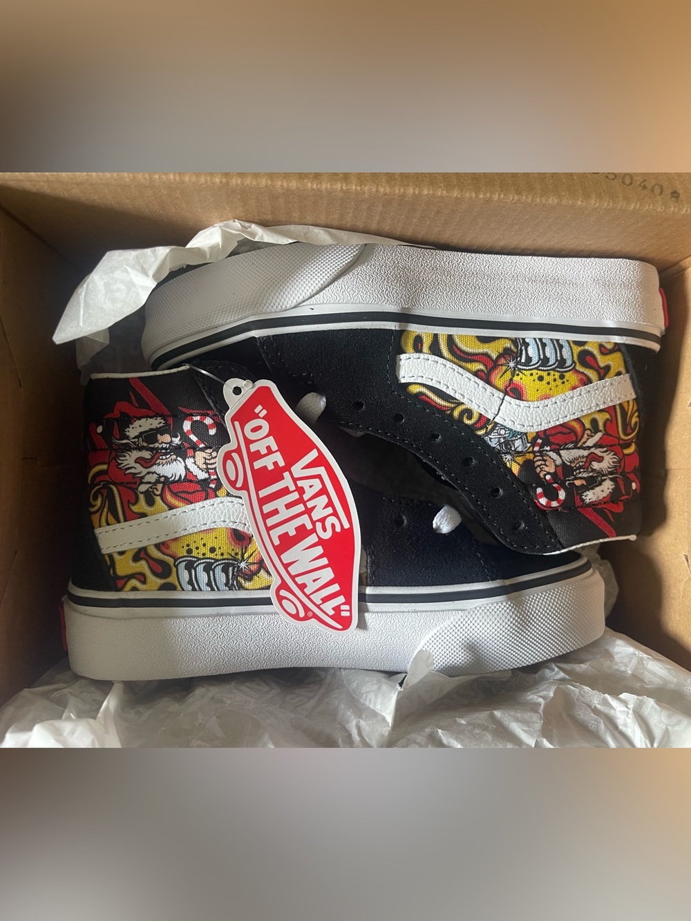 VANS Sk8-Hi Santa Claus Hot Rod High Top Shoes, **Brand New W/Tags** Size 11